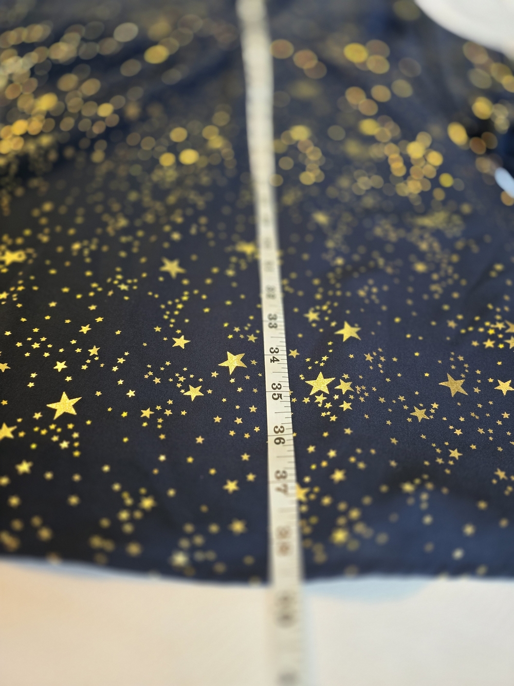 NWOT Star Print Navy Wrap Dress with Gold Stars Sz 3X - Picture 6 of 6